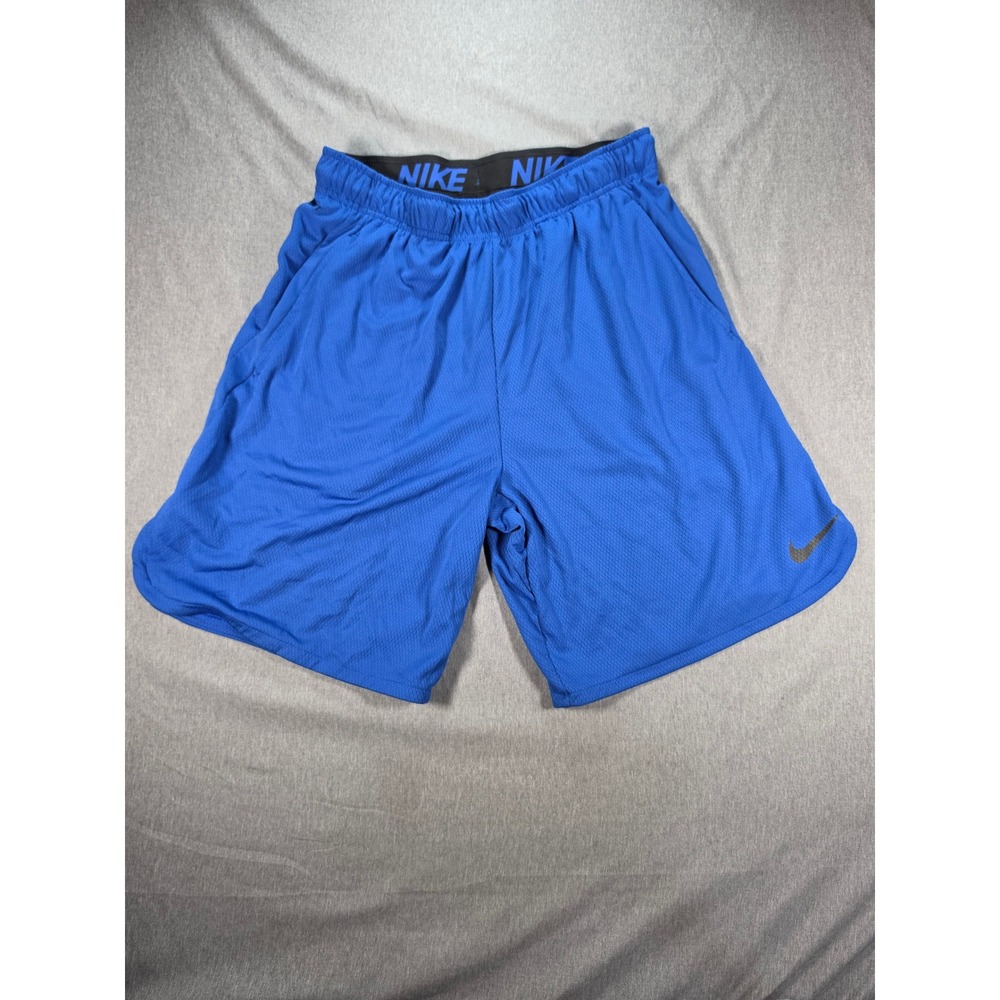 Nike Mens Dri-FIT Mesh Basketball Athletic Shorts Blue CN9766-480 Size Large‎